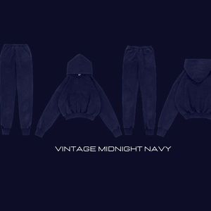 Vintage Midnight Navy Shp Chnzy Sweatsuit Set
